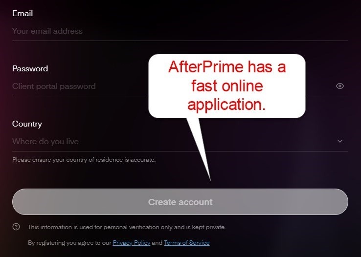 AfterPrime Account Opening AfterPrime Account Opening